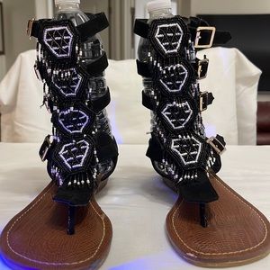 Gladiador Black sandals by Carlos Santana size 8M